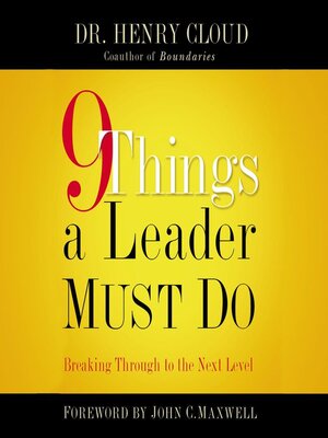 cover image of 9 Things a Leader Must Do